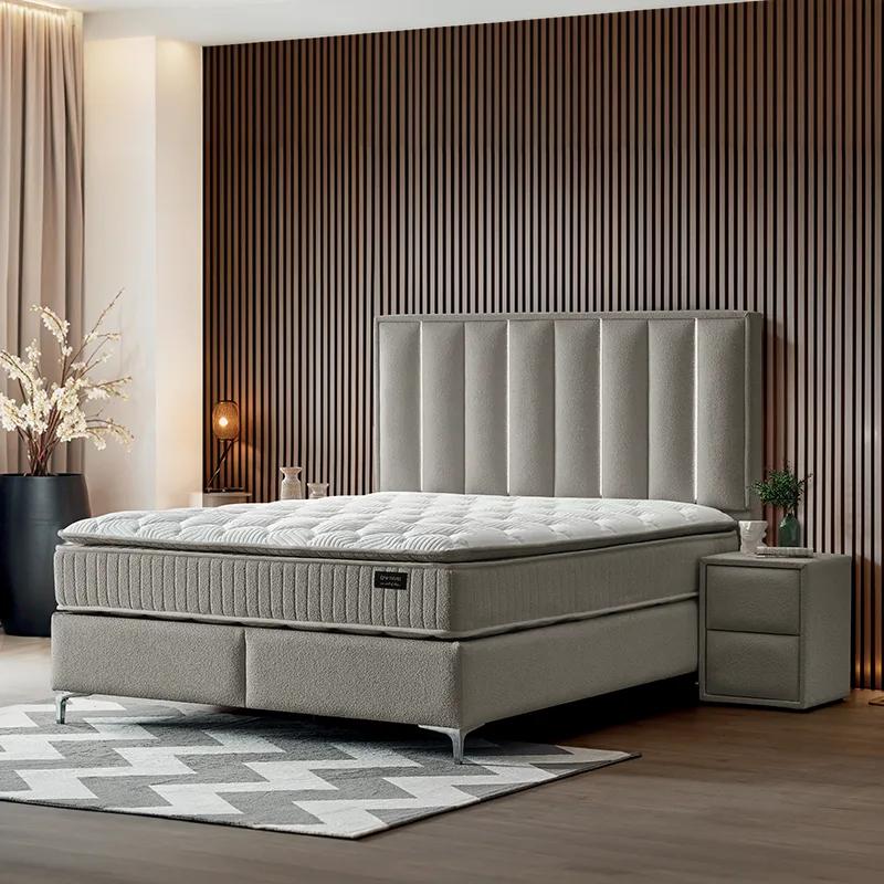 Тапицирана спалня с матрак MINI MOONLIGHT 140 х 200 - пясък 04, снимка 2