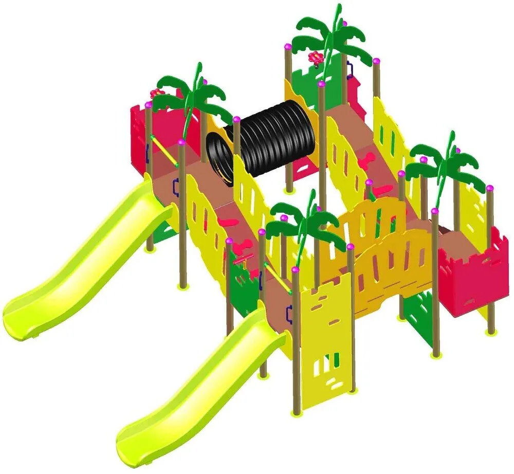 Комбинирано детско съоръжение KING OF THE PALMS PS0015-1