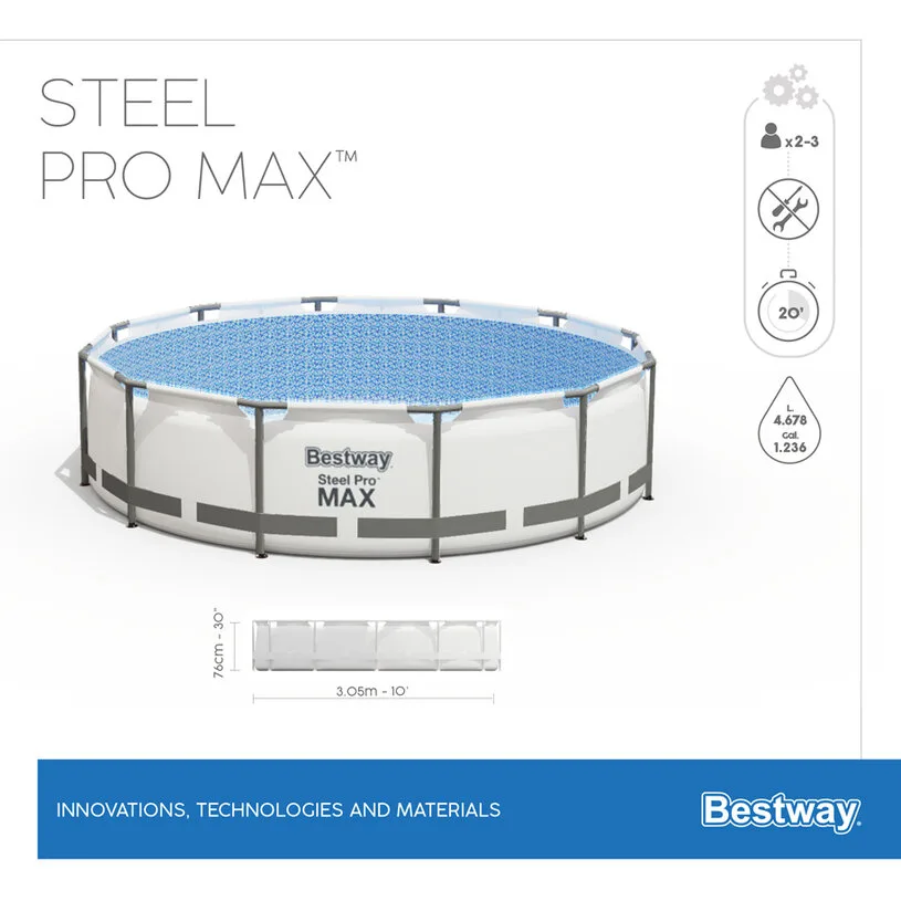 Сглобяем басейн Steel Pro Frame 3.05 метра, снимка 3