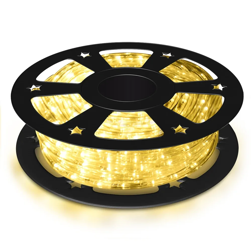 LED светлинен маркуч 30 м с 1080 LED, за вътре и навън, бежов, снимка 5