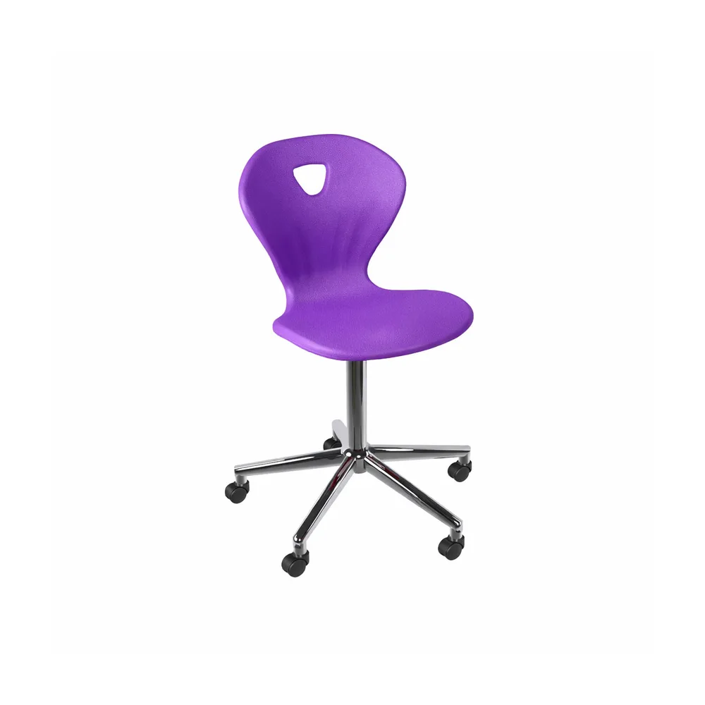 Ученически стол Kori Swivel Chrome – червен ПП, снимка 9