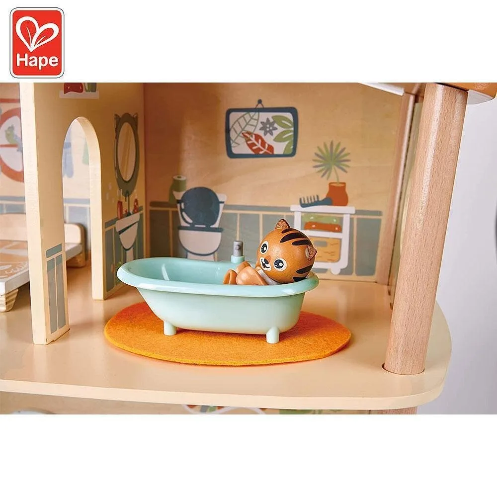 Дървен комплект, Hape, Къща на тигри в джунглата, 34 части, снимка 4