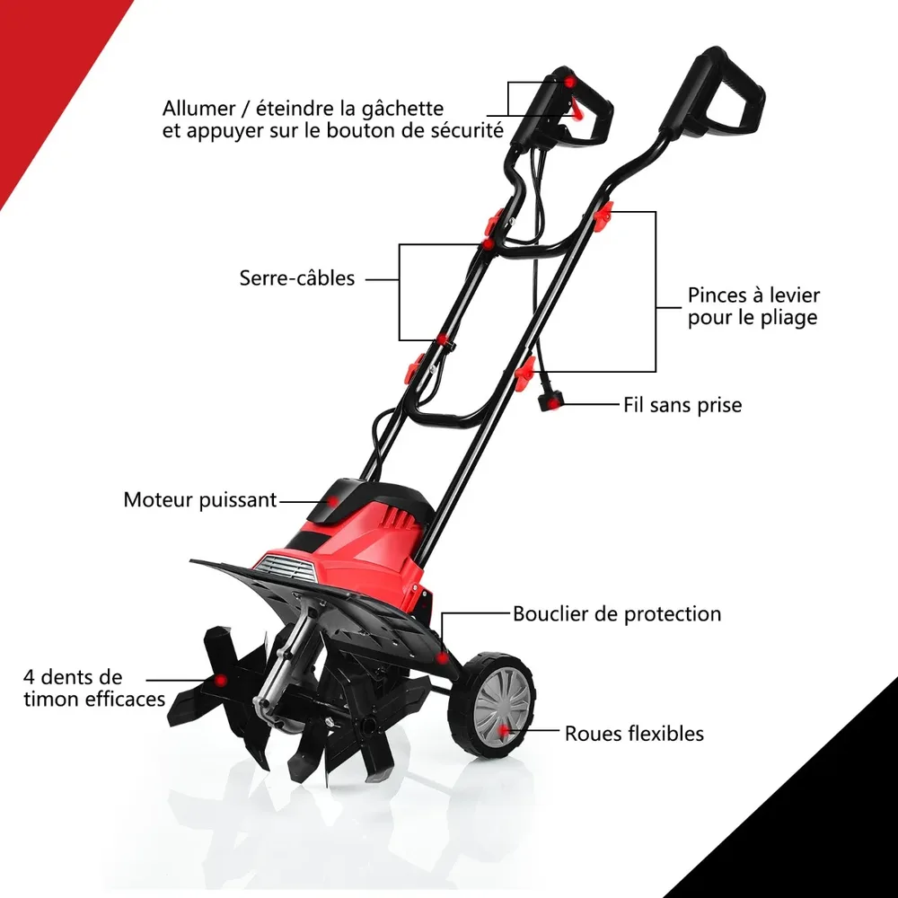 Електрически култиватор 1200 W с 4 ножа, снимка 5