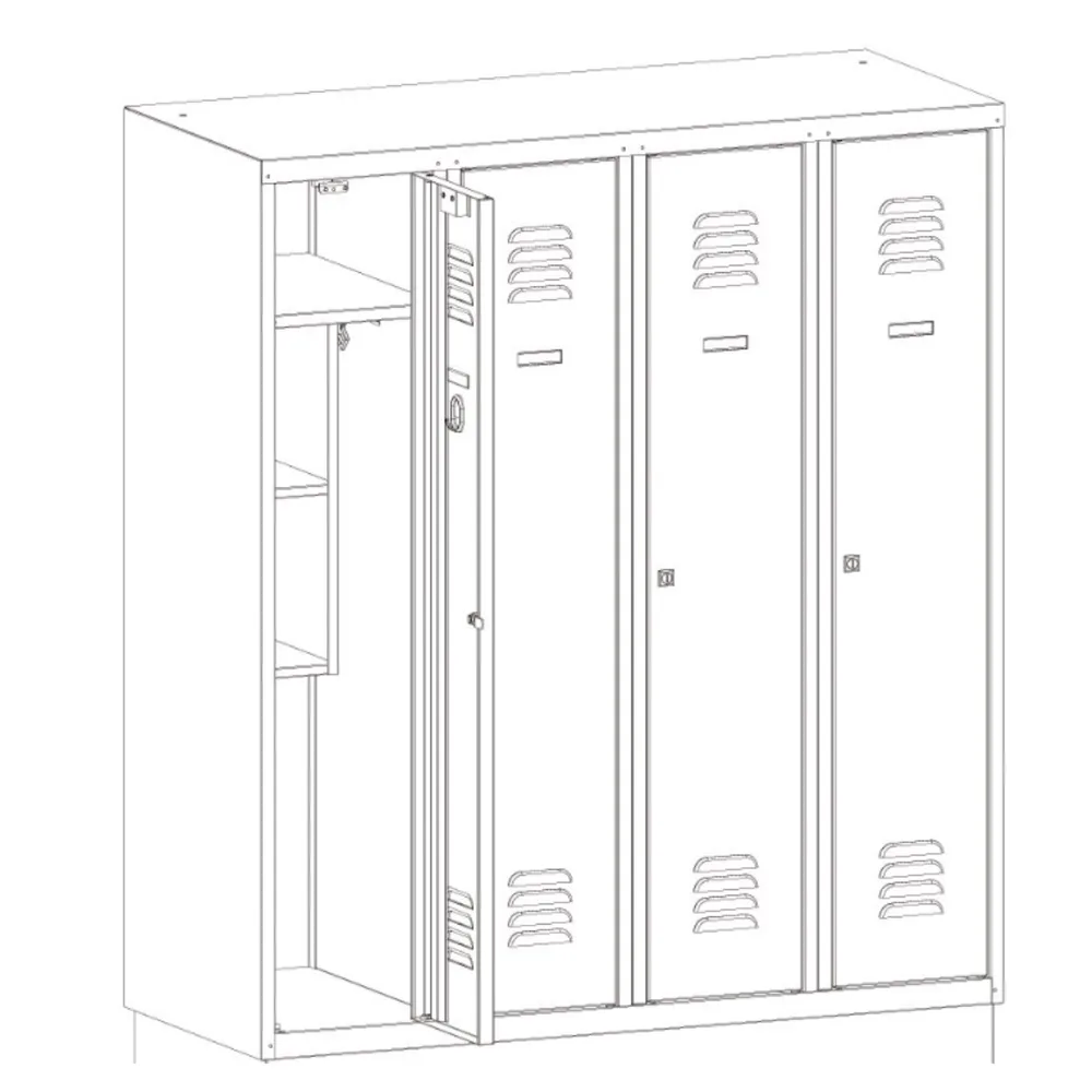 Детски метален шкаф-гардероб MSUM 340S DB, снимка 4