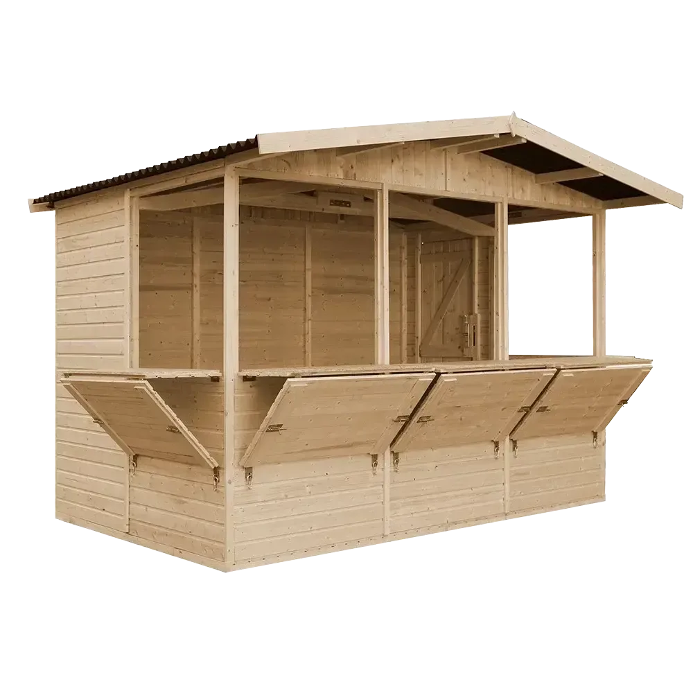 Дървен щанд за продажба – 303 × 199 см – 6 м², снимка 2