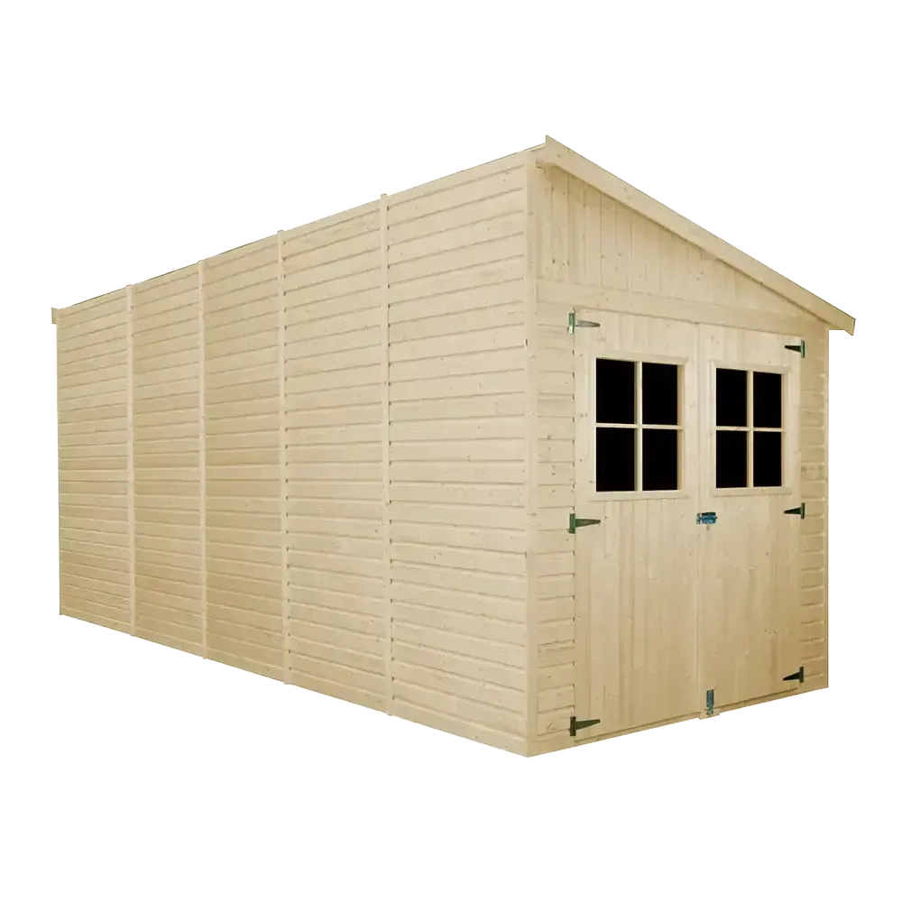 Барака с под - 205 × 493 см – 10 м²