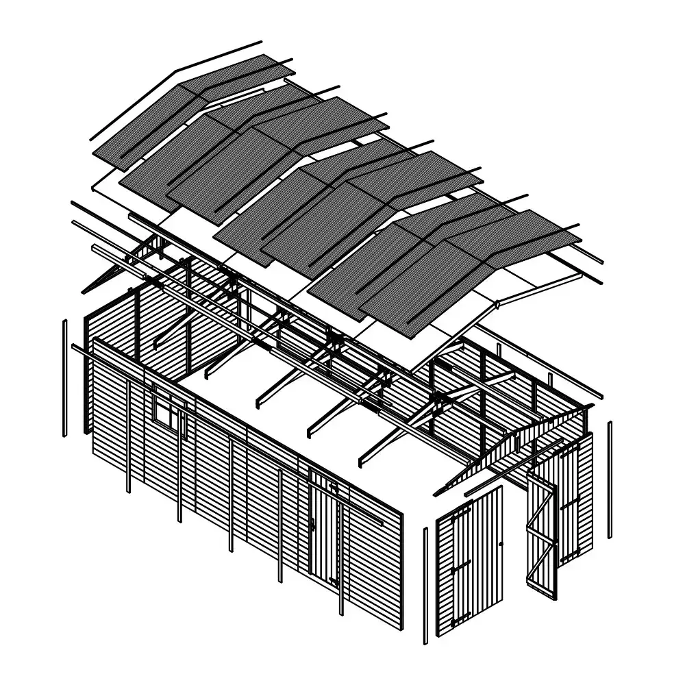 Дървен гараж – 591 × 303 см – 18 м², снимка 3