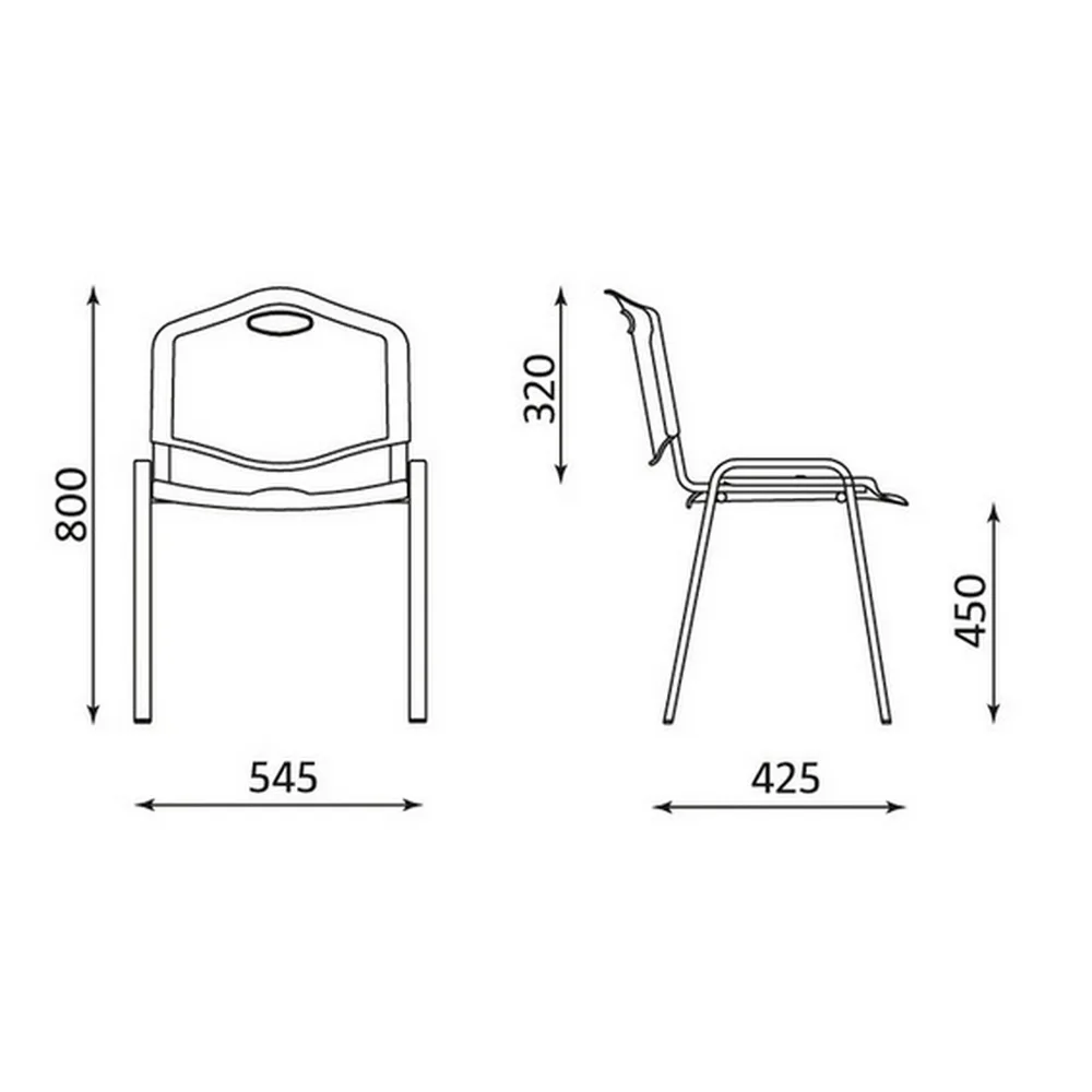 Конферентен стол Iso Plastic Black – черен (K-02), снимка 5