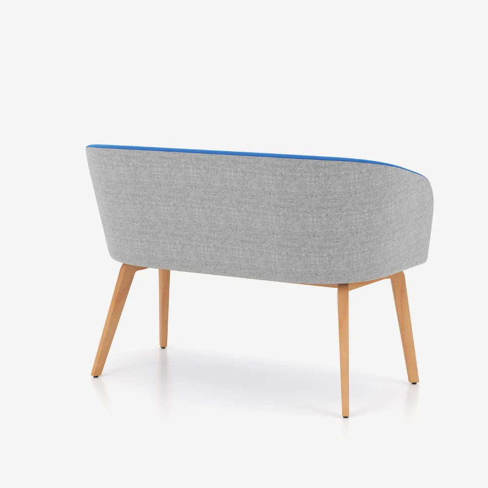 Двуместно кресло Naudu Wood Legs, снимка 3