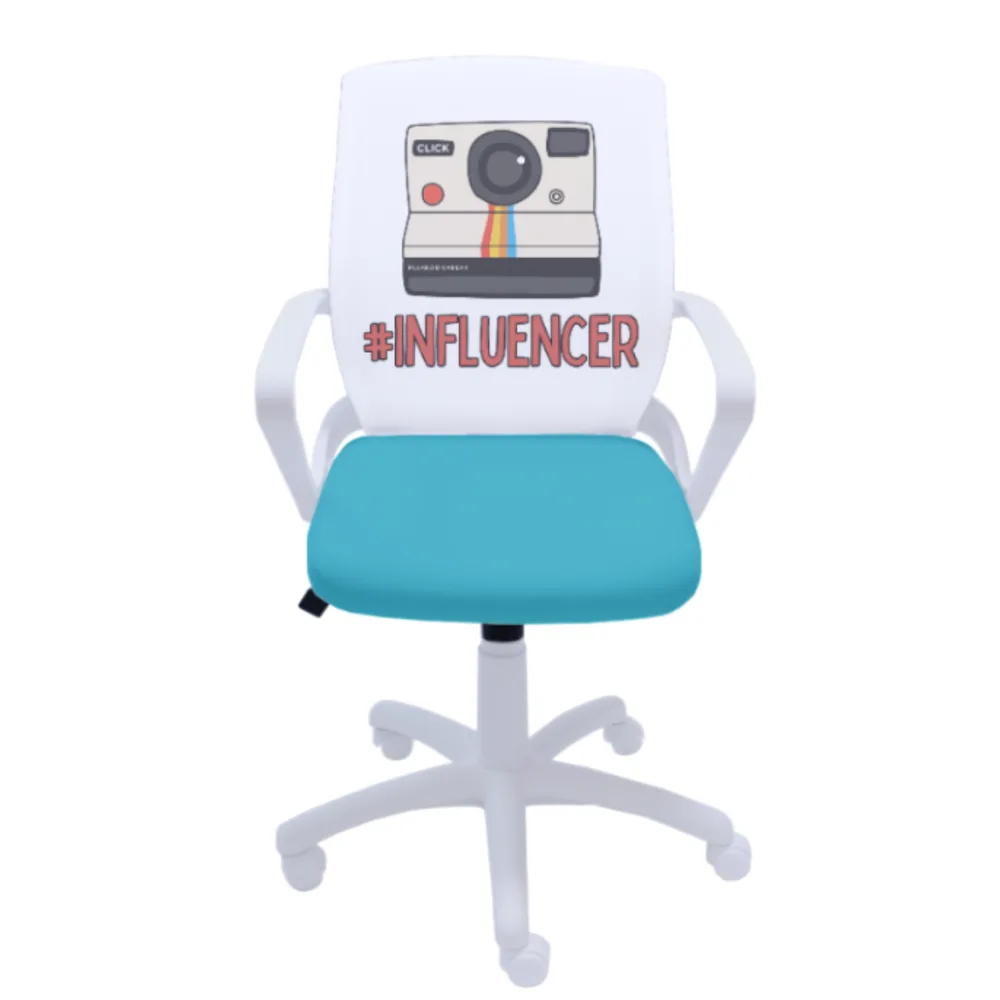Детски стол Fly White Influencer