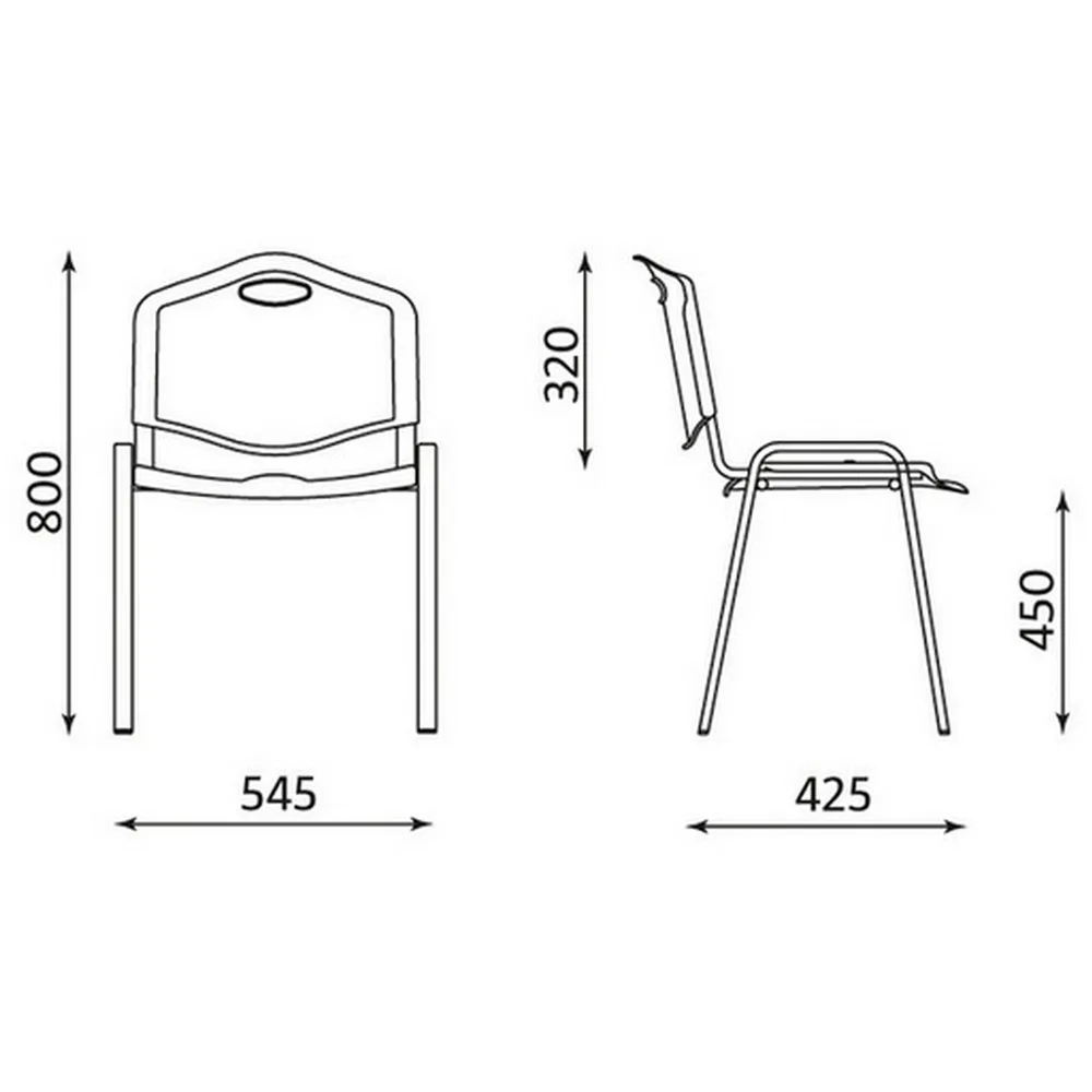 Конферентен стол Iso plastic chrome – светлосив (K-32), снимка 6