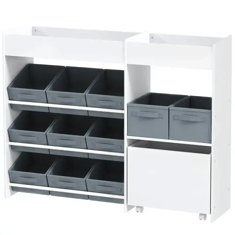 Детски шкаф за играчки с 11 бр. платнени кутии, снимка 4