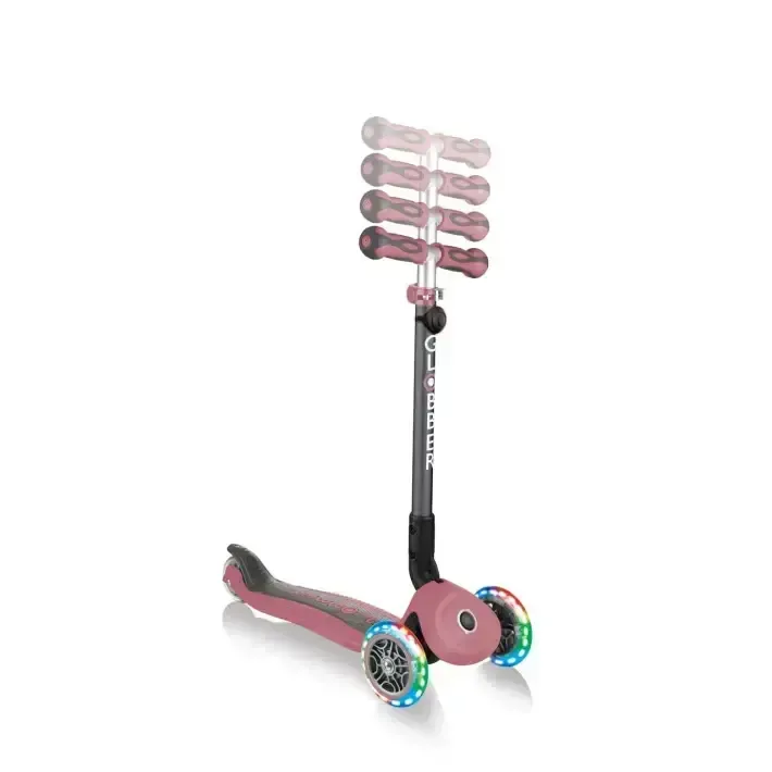Тротинетка с родителски контрол 5 в 1, GO UP Deluxe Lights - Пепел от рози, снимка 3