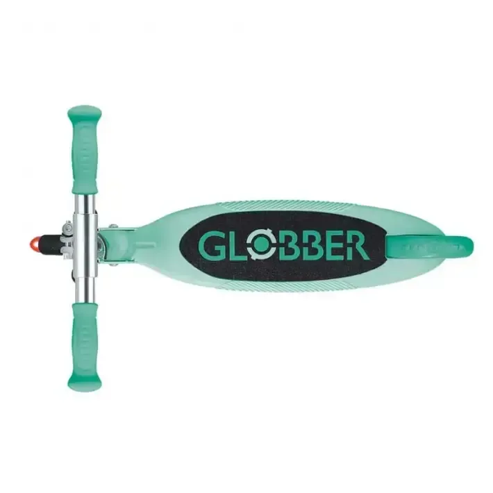Детска сгъваема тротинетка с две светещи колела Globber Flow Foldable Junior Lights - ментова, снимка 10