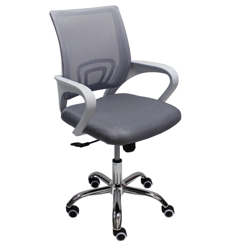 Детски стол Lori White Chrome – сив