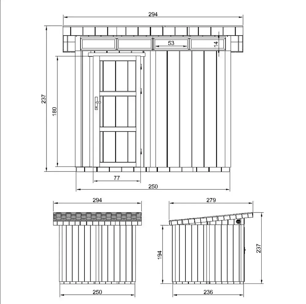 LP® SmartSide® панелен навес – 236 × 250 см – 6 м² – Redwood Red, снимка 6