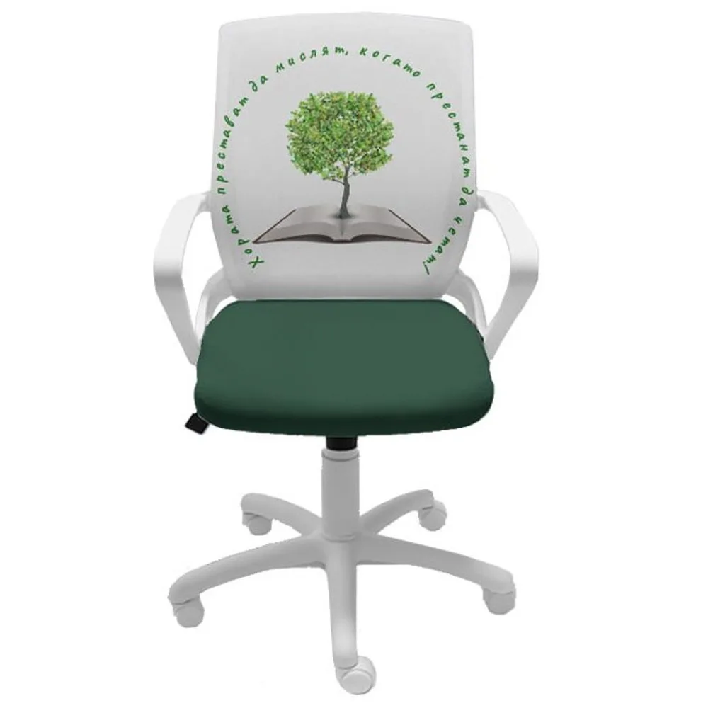 Детски стол Fly White Green Tree