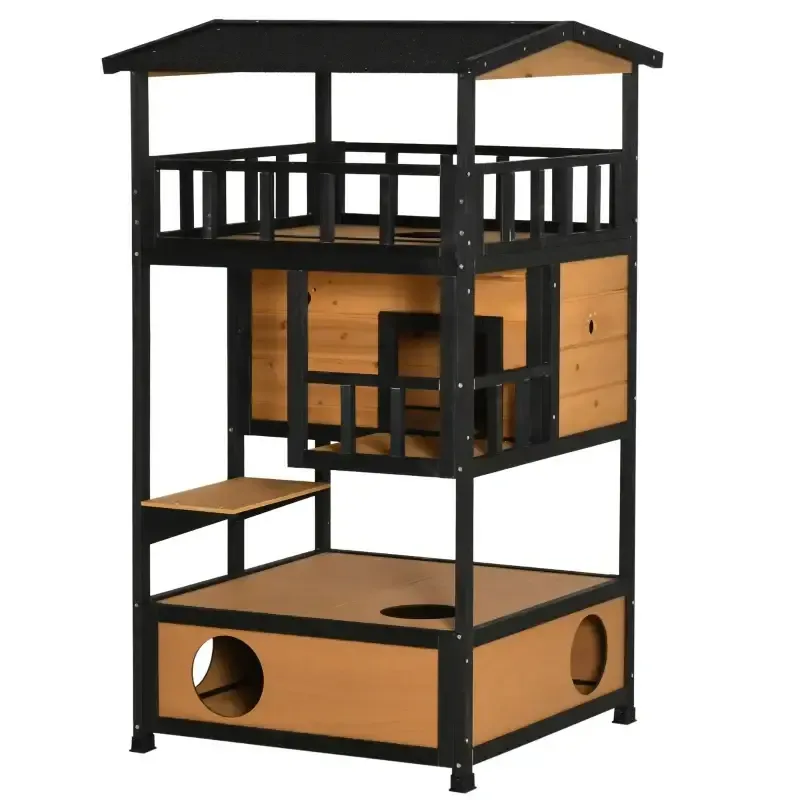 Къщичка за котки устойчива на атмосферни влияния - 75,5 × 75 × 137 см, снимка 8