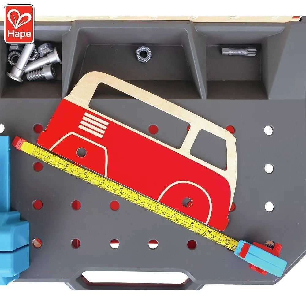 Детски игрален комплект, Hape, Многофункционална работна маса, 71 части, снимка 3