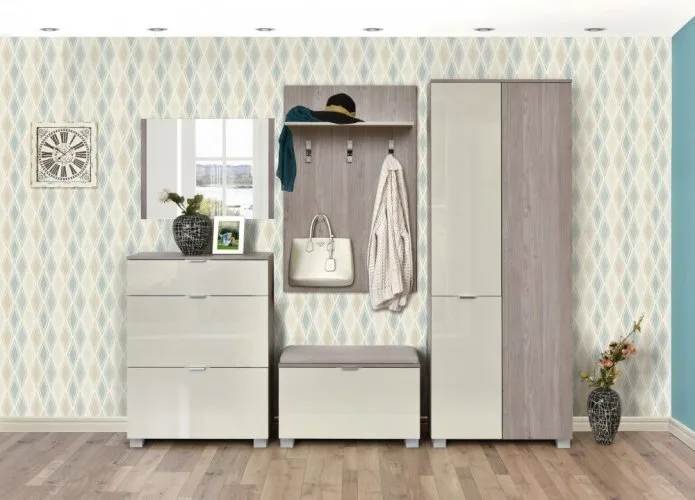Шкаф за обувки ELEGANCE 60 – бял гланц, снимка 3