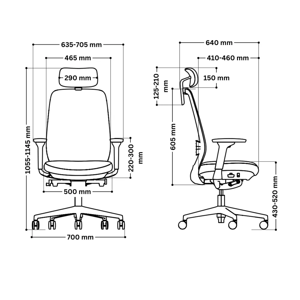 Работен стол Elovie Mesh HRT – LAR101, снимка 7