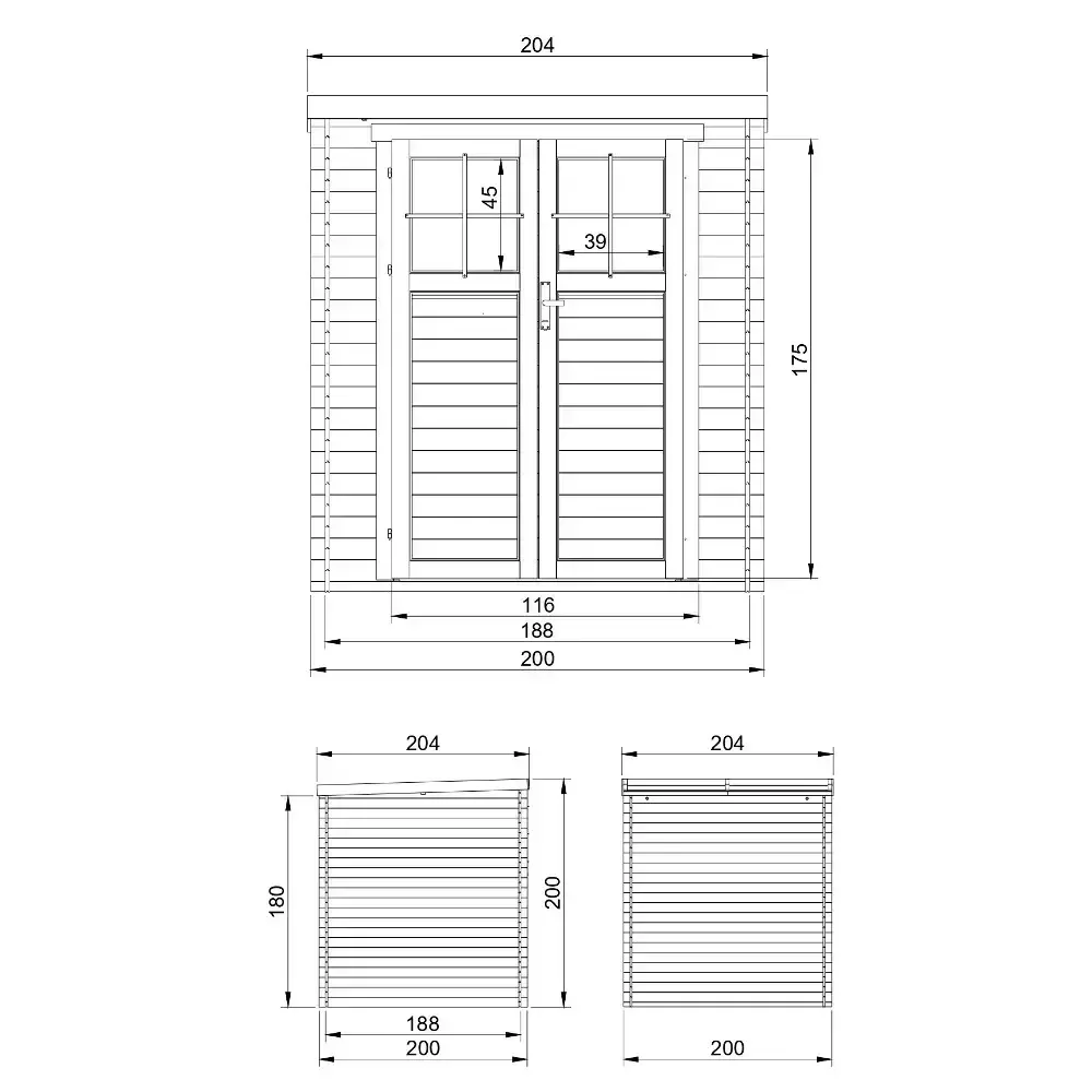 Барака с под - 200 × 200 см – 4 м² – код TTM309F+TTM309G, снимка 6