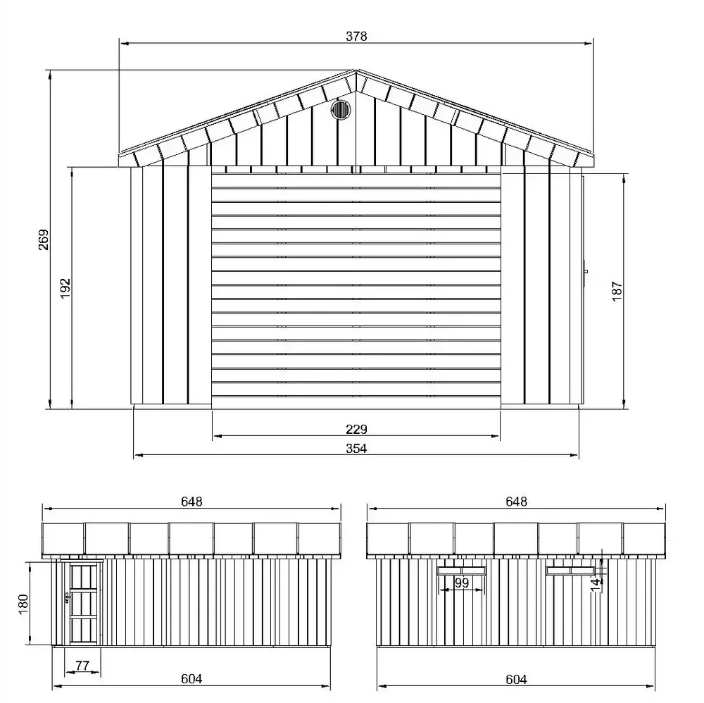 LP® SmartSide® панелен гараж – 354 × 604 см – 21 м², снимка 7