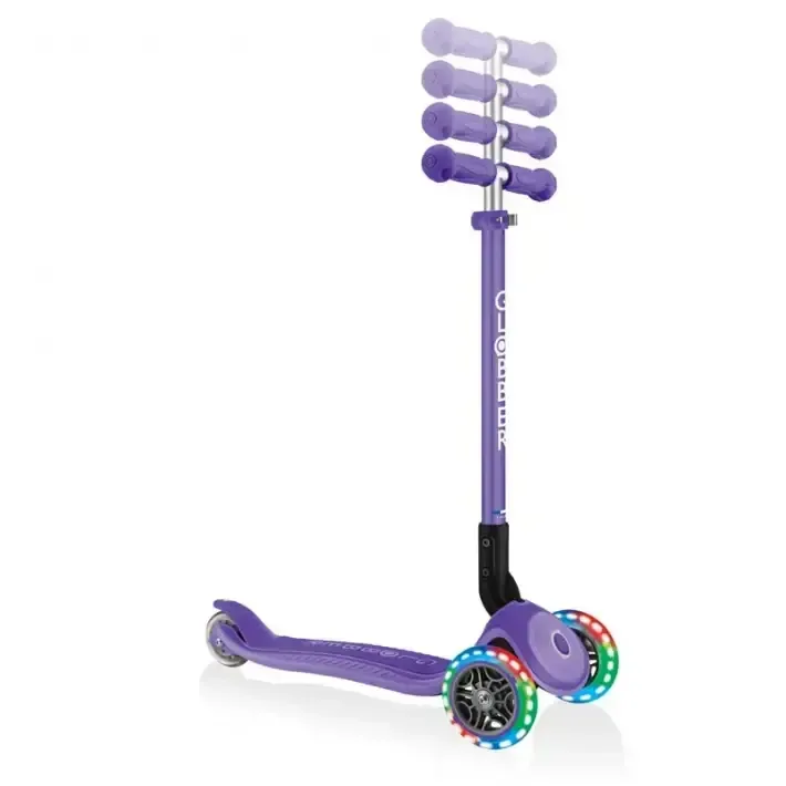 Детска сгъваема тротинетка със светещи колела PRIMO FOLDABLE PLUS LIGHTS – лилава, снимка 4