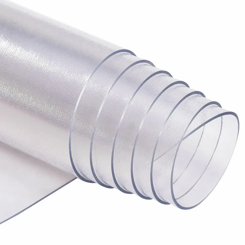 Прозрачна подложка за под офис стол от PVC, 120 × 150 см, снимка 2