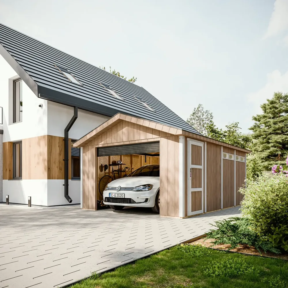 LP® SmartSide® панелен гараж – 354 × 486 см – 17 м², снимка 7