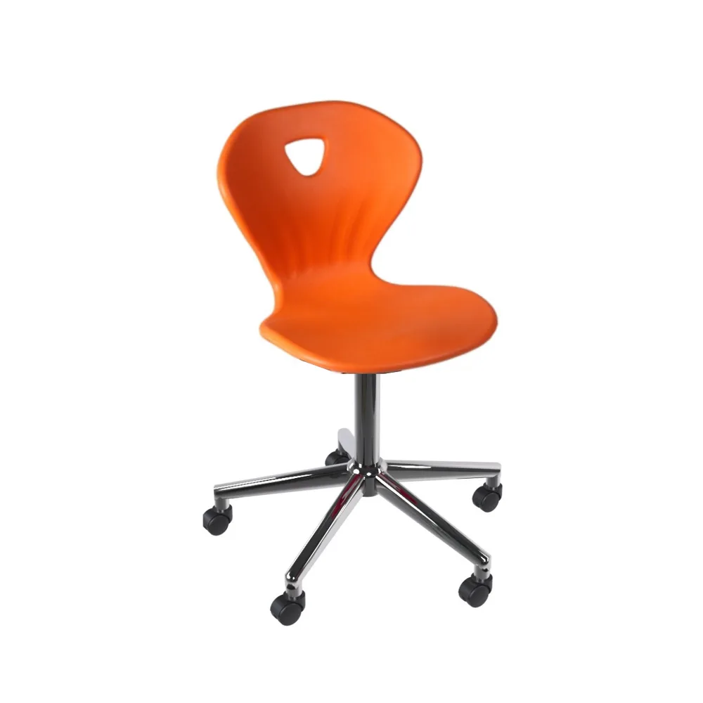 Ученически стол Kori Swivel Chrome – червен ПП, снимка 3