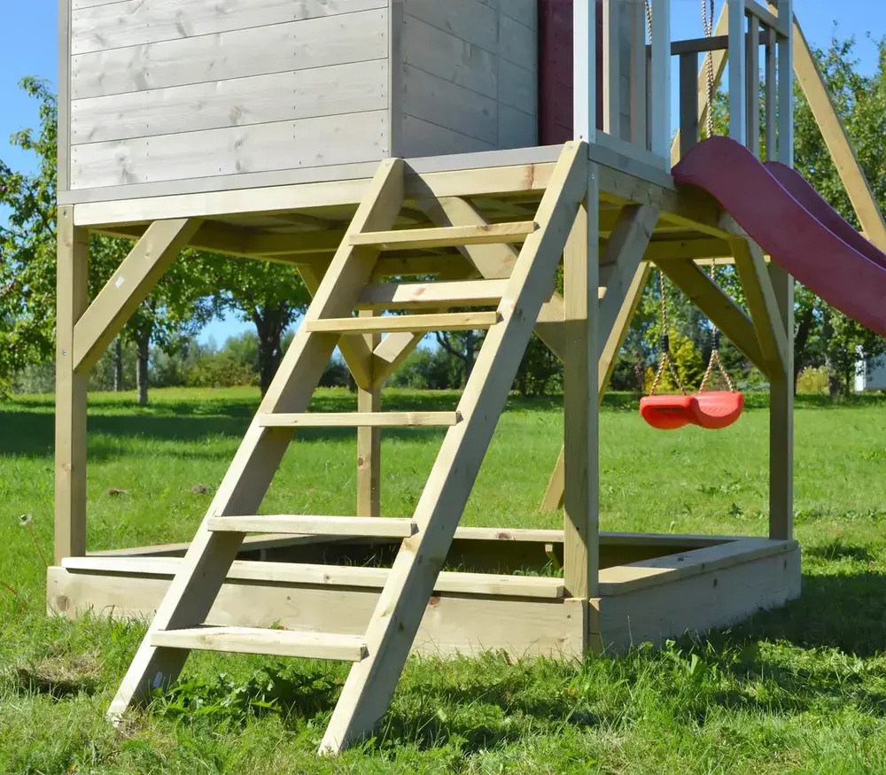 Summer Adventure House с платформа, пързалка и люлка, снимка 8