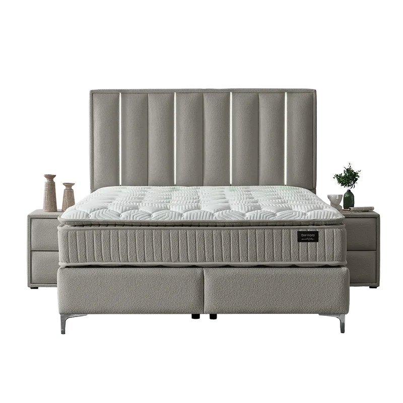 Тапицирана спалня с матрак MINI MOONLIGHT 140 х 200 - пясък 04, снимка 5