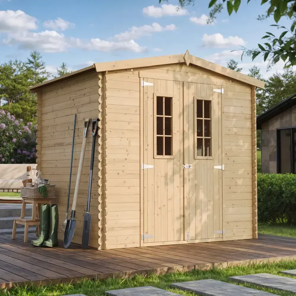 Дървена барака с под – 220 × 220 см – 4 м², снимка 4