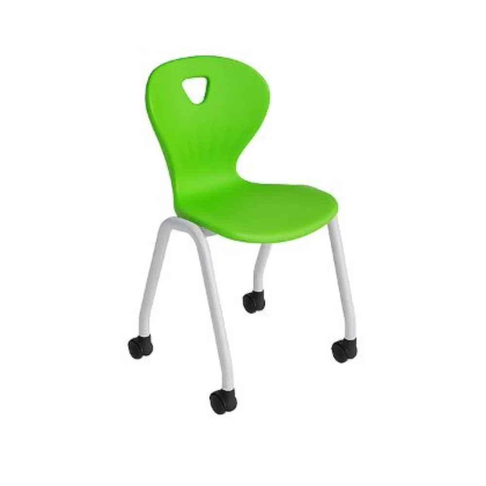 Ученически стол Kori New Wheels - L – син ПП, снимка 4