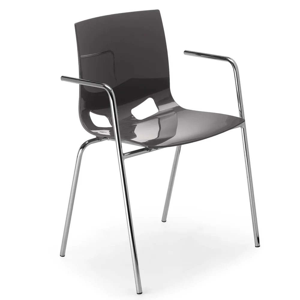 Посетителски стол Fondo 4L Arm – Gloss Anthracite