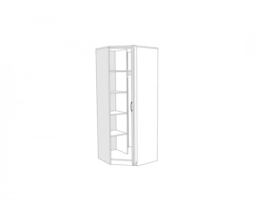 Ъглов гардероб FORTUNA FBU – снежен дъб, снимка 4