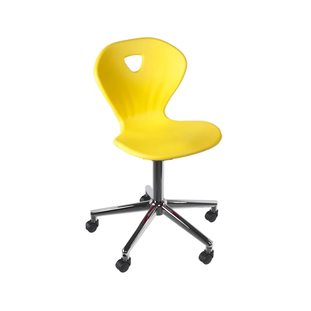 Ученически стол Kori Swivel Chrome – червен ПП, снимка 7
