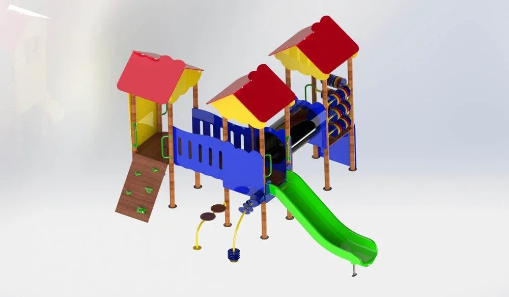 Комбинирано детско съоръжение FUNNY HOUSES PS0021