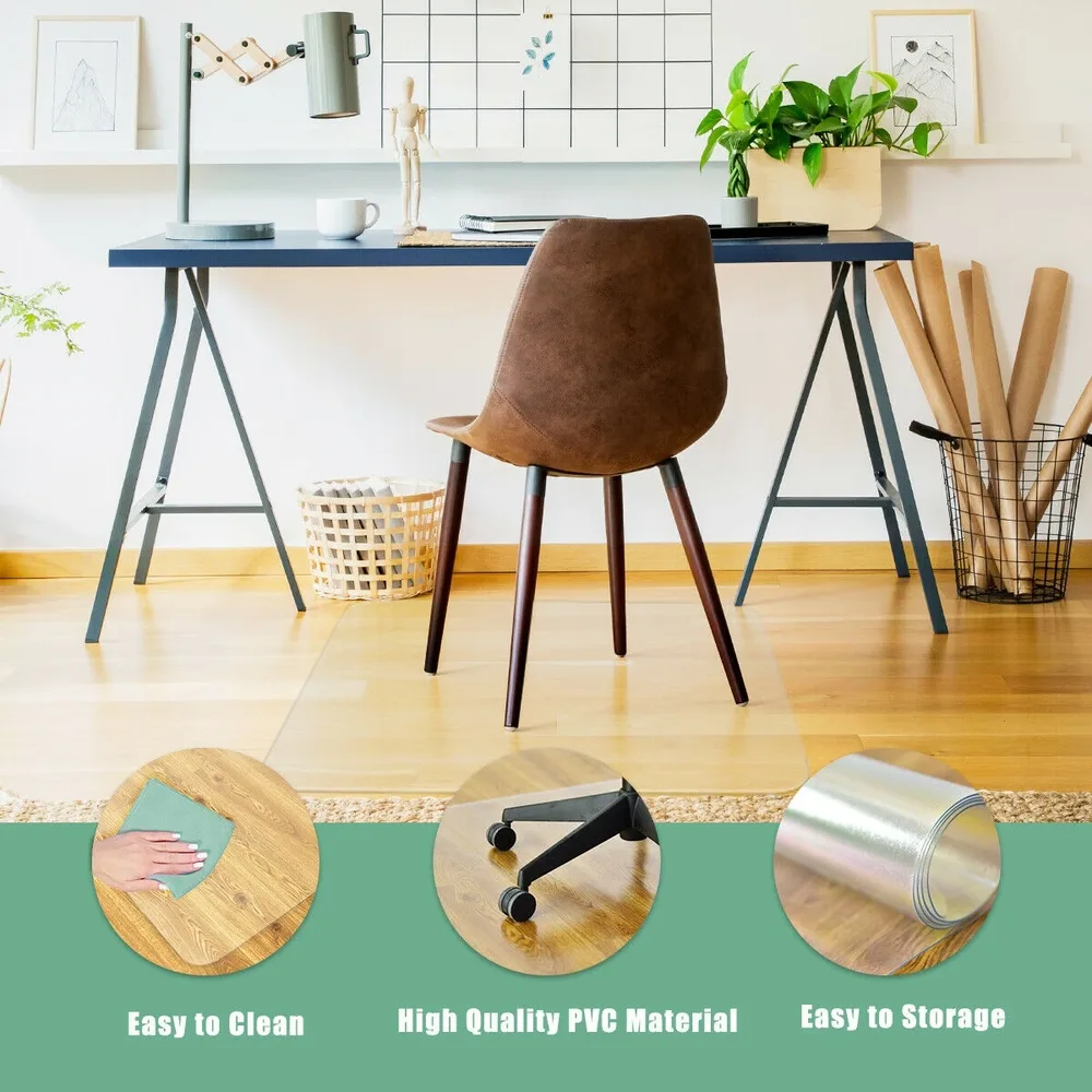 Прозрачна подложка за под офис стол от PVC, 120 × 150 см, снимка 8