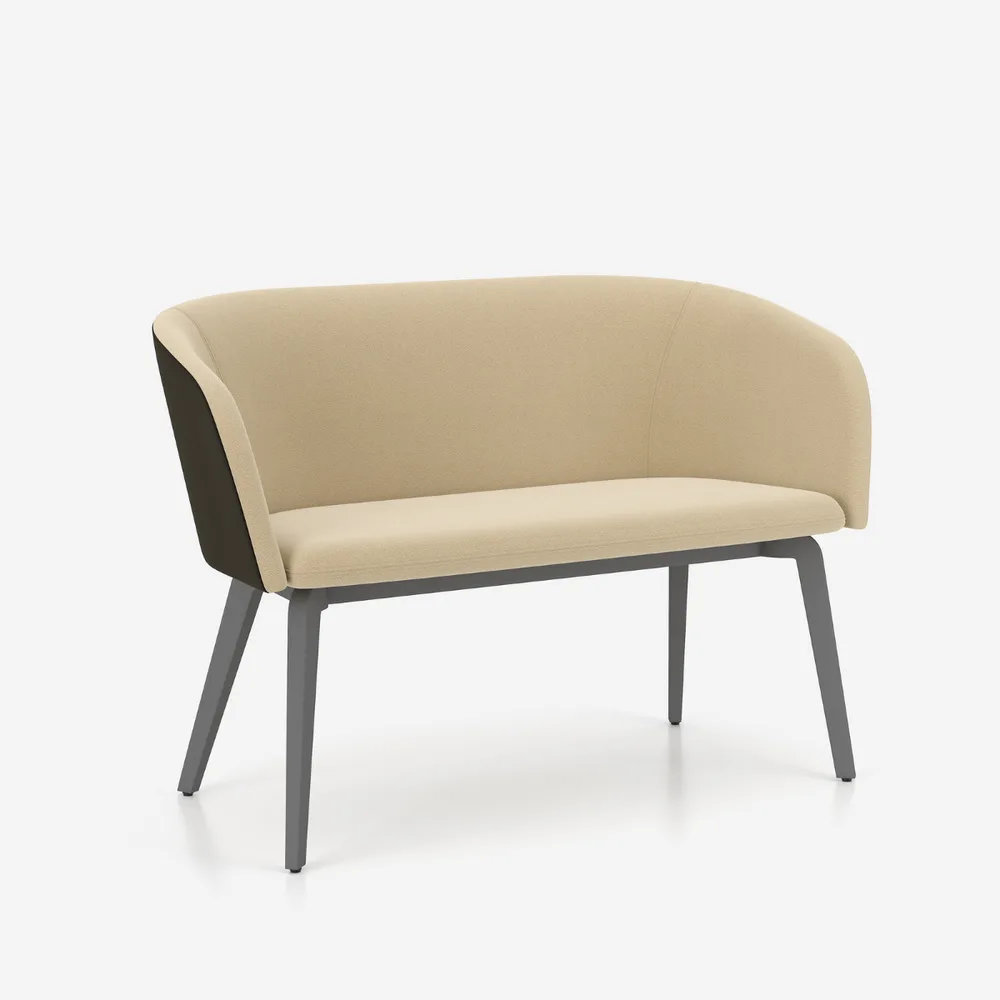 Двуместно кресло Naudu Wood Legs, снимка 6