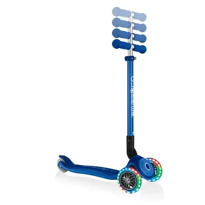 Детска сгъваема тротинетка със светещи колела PRIMO FOLDABLE PLUS LIGHTS – тъмносиня, снимка 4