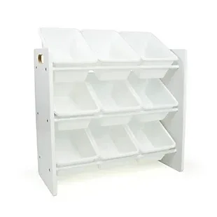 Етажерка за играчки с 9 кутии за съхранение WHITE JWTR-3006, снимка 4