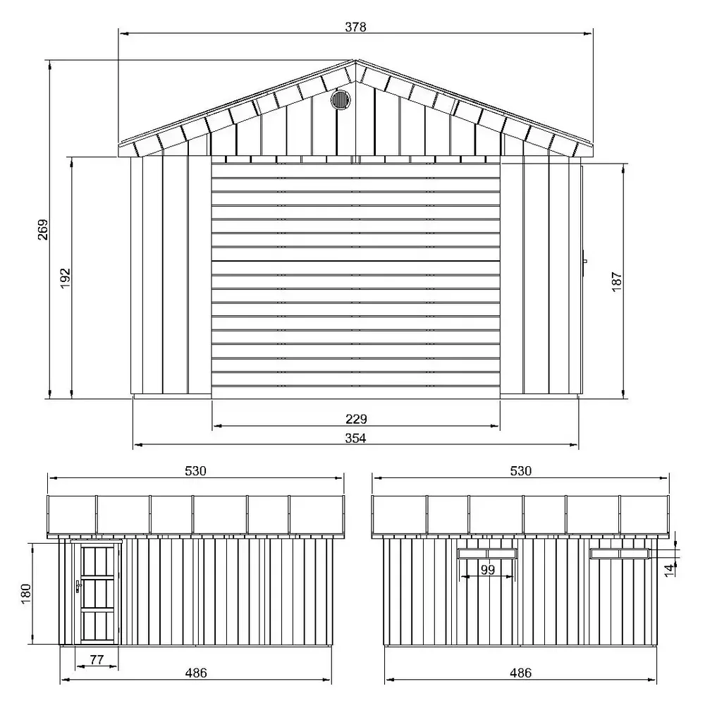 LP® SmartSide® панелен гараж – 354 × 486 см – 17 м², снимка 8