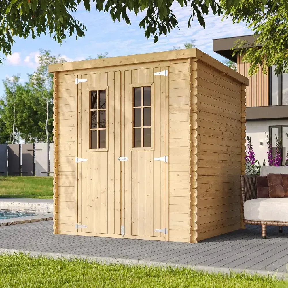 Дървена барака с под – 200 × 200 см – 4 м², снимка 4