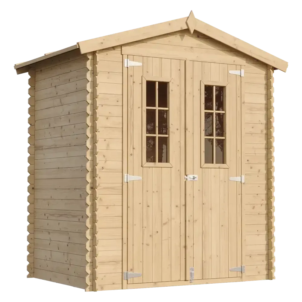Дървена барака с под – 180 × 130 см – 2 м²