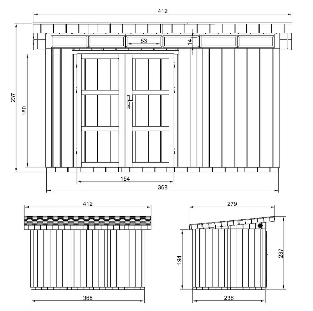LP® SmartSide® панелен навес – 236 × 368 см – 9 м² – Cavern Steel, снимка 5