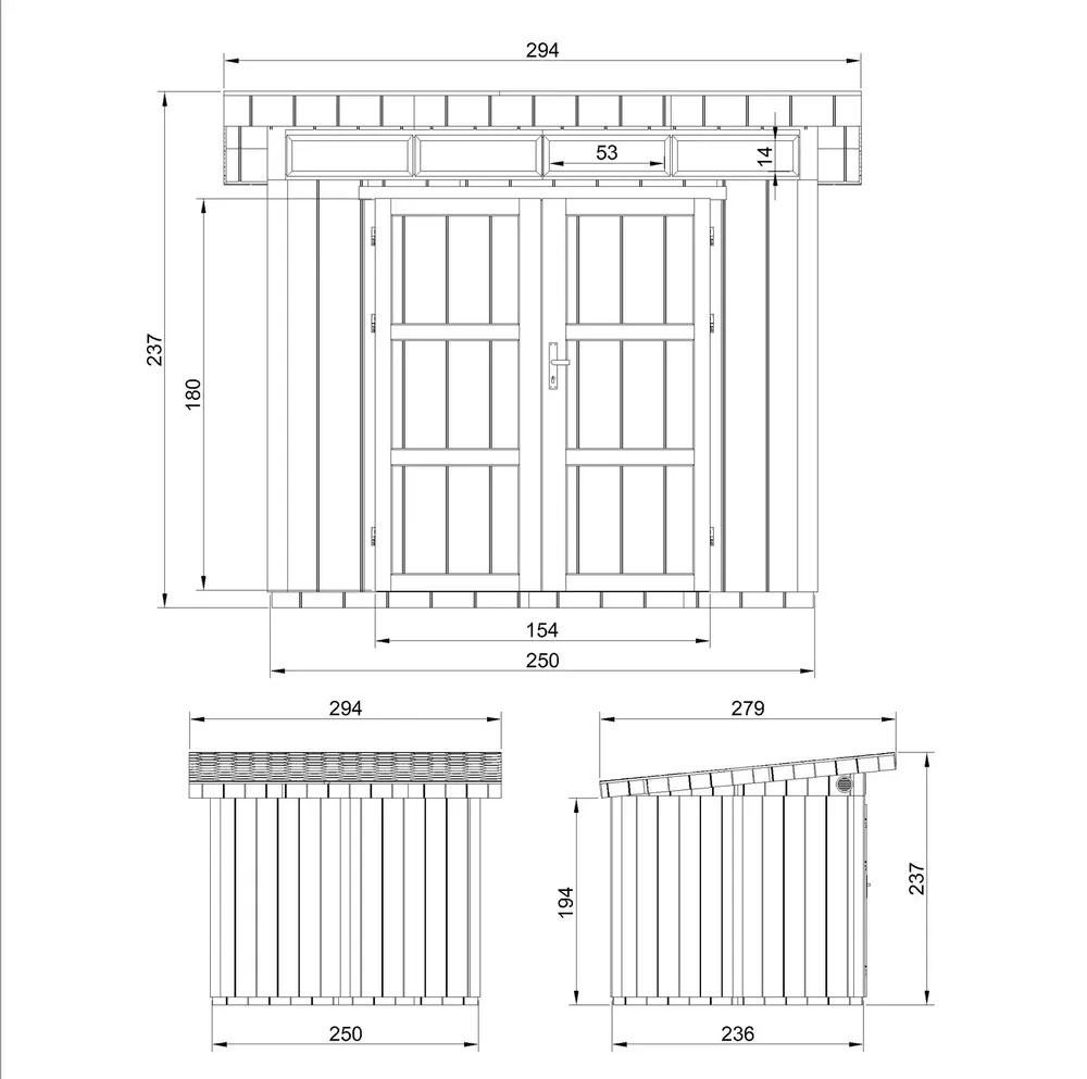 LP® SmartSide® панелен навес – 236 × 250 см – 6 м² – Redwood Red – код TTM903A, снимка 6