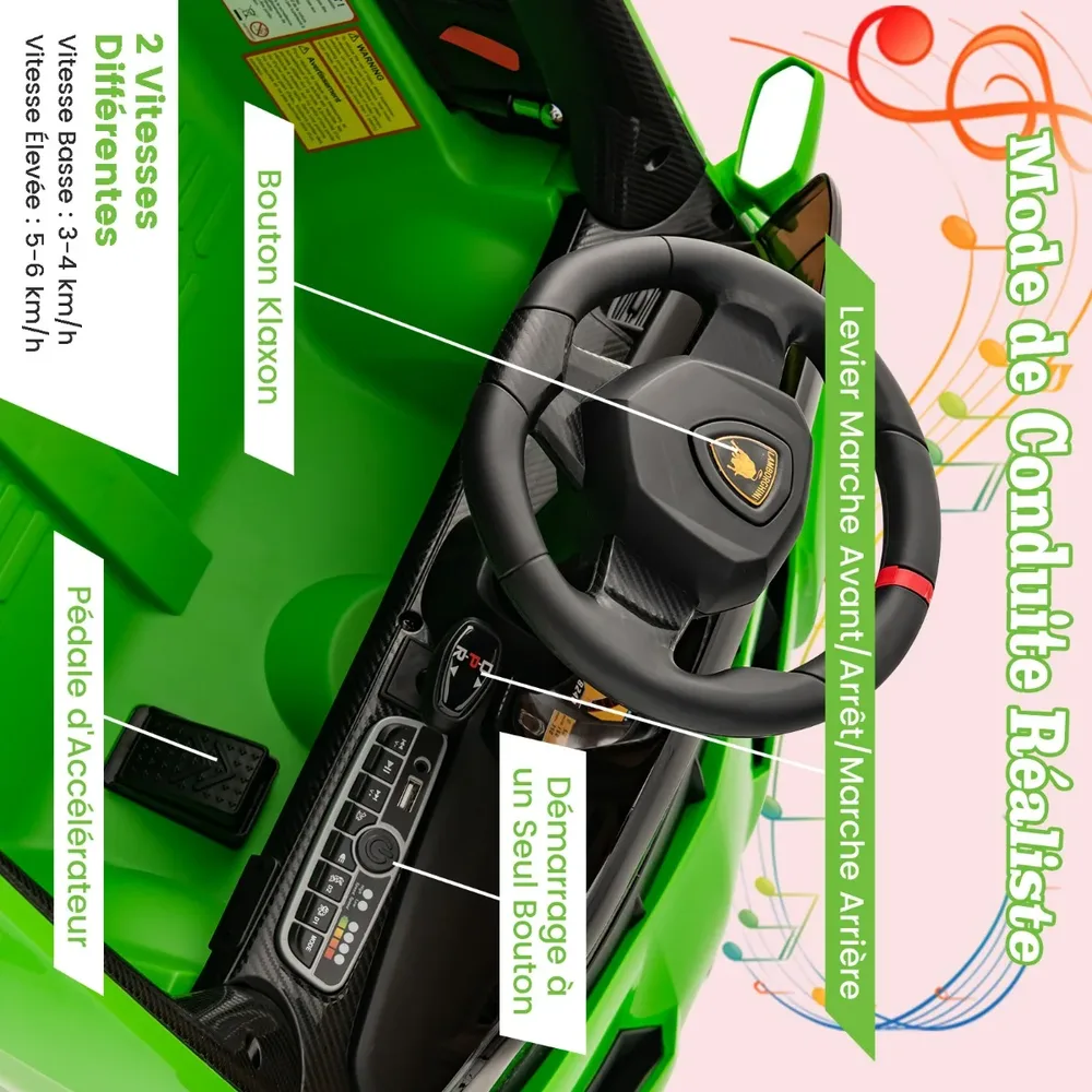 Детска електрическа кола 12 V с дистанционно, 4x4, хидравлични врати и музика, зелена