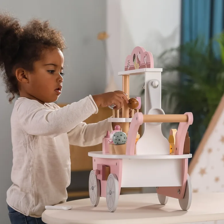Дървена количка и магазин за сладолед от Polar B - Viga Toys, снимка 3